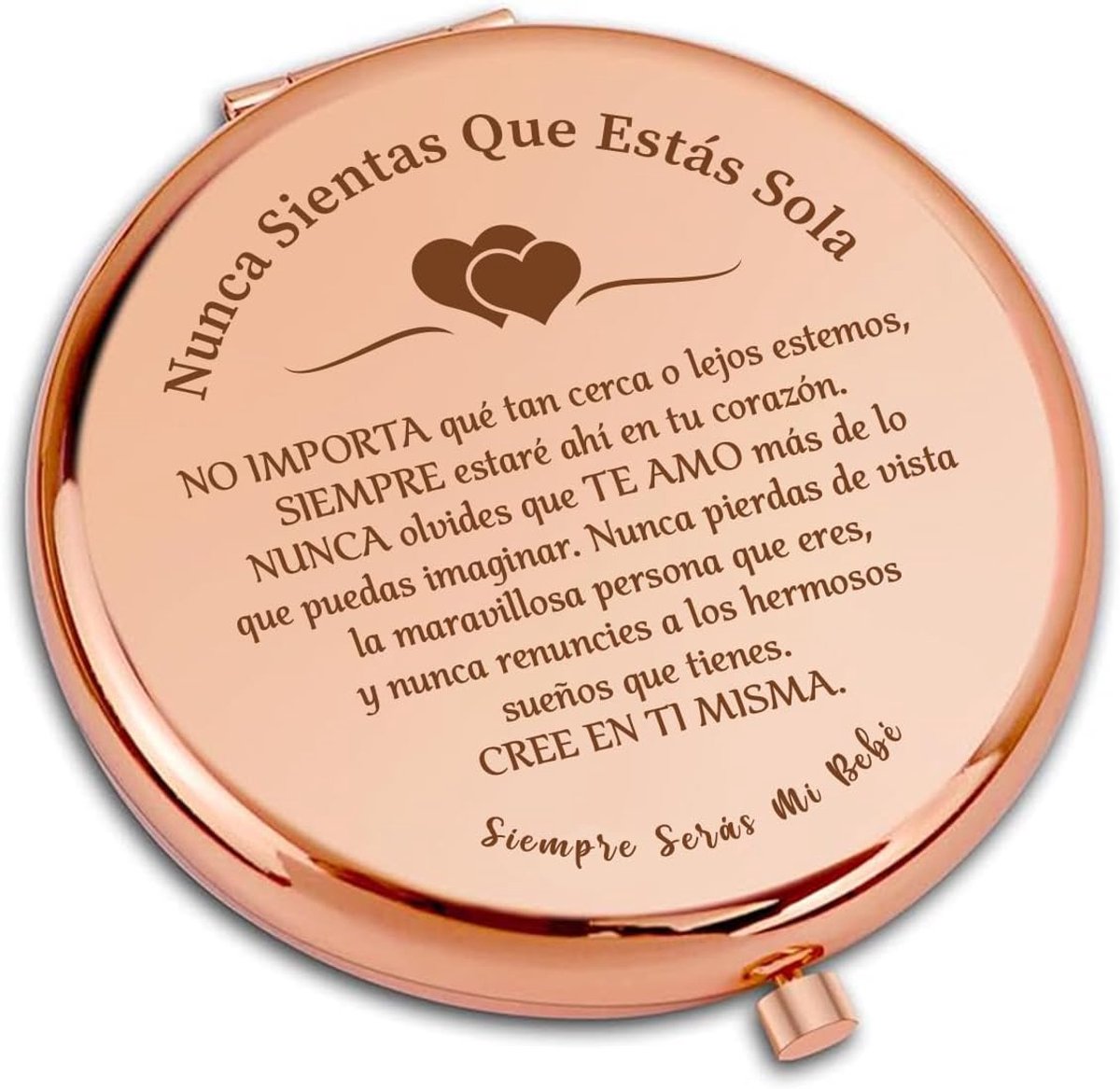 Compact Spiegel voor Hija - Elegante Design - Perfect voor Maquillage - Ideaal Cadeau voor Verjaardag - ShopVlot