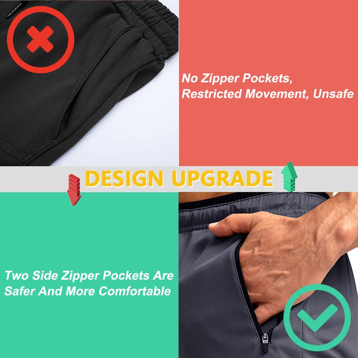Sportshorts heren M - sneldrogend - lichtgewicht - ideaal voor trainingen - ShopVlot