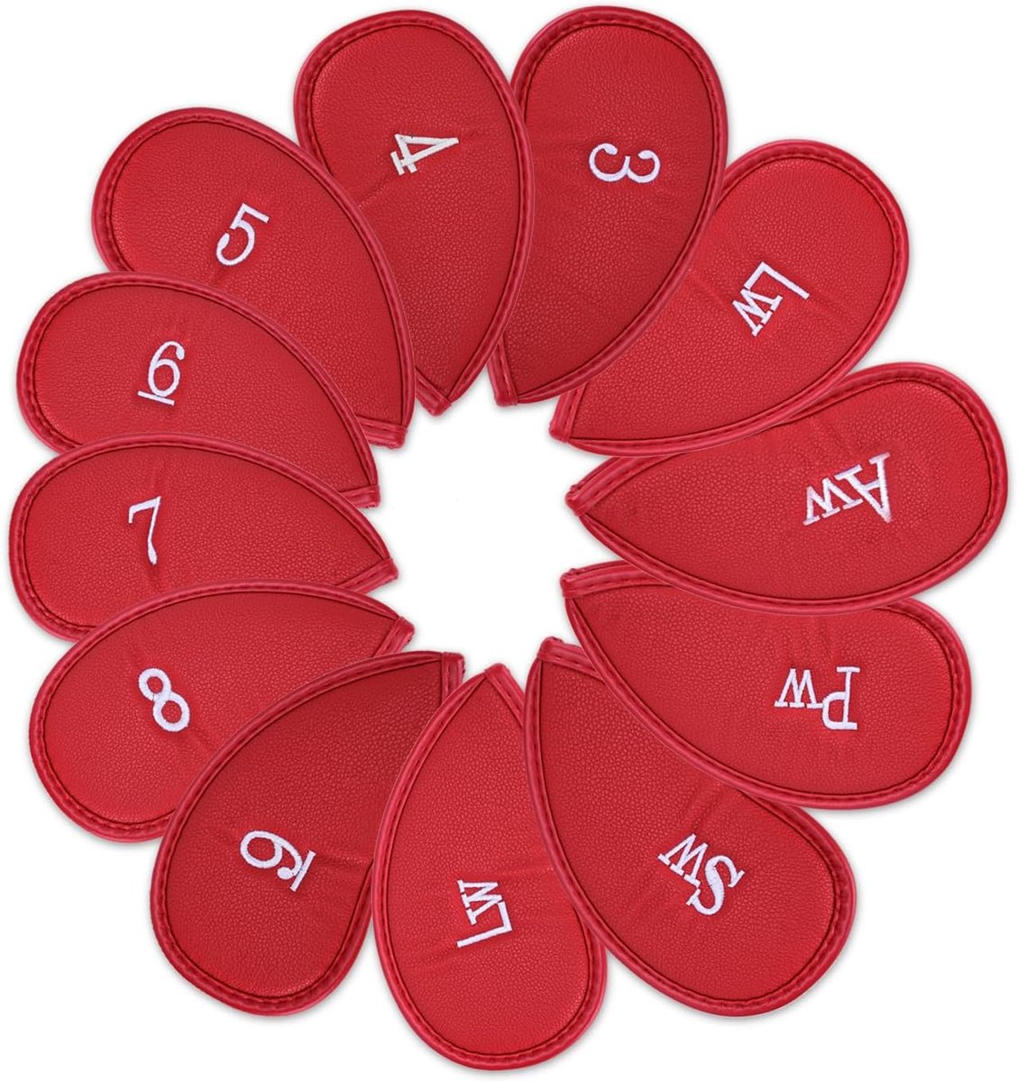 Golf Club Iron Head Covers 12pcs - Dikke synthetische leren golfheadcovers - Bescherming voor ijzers - ShopVlot