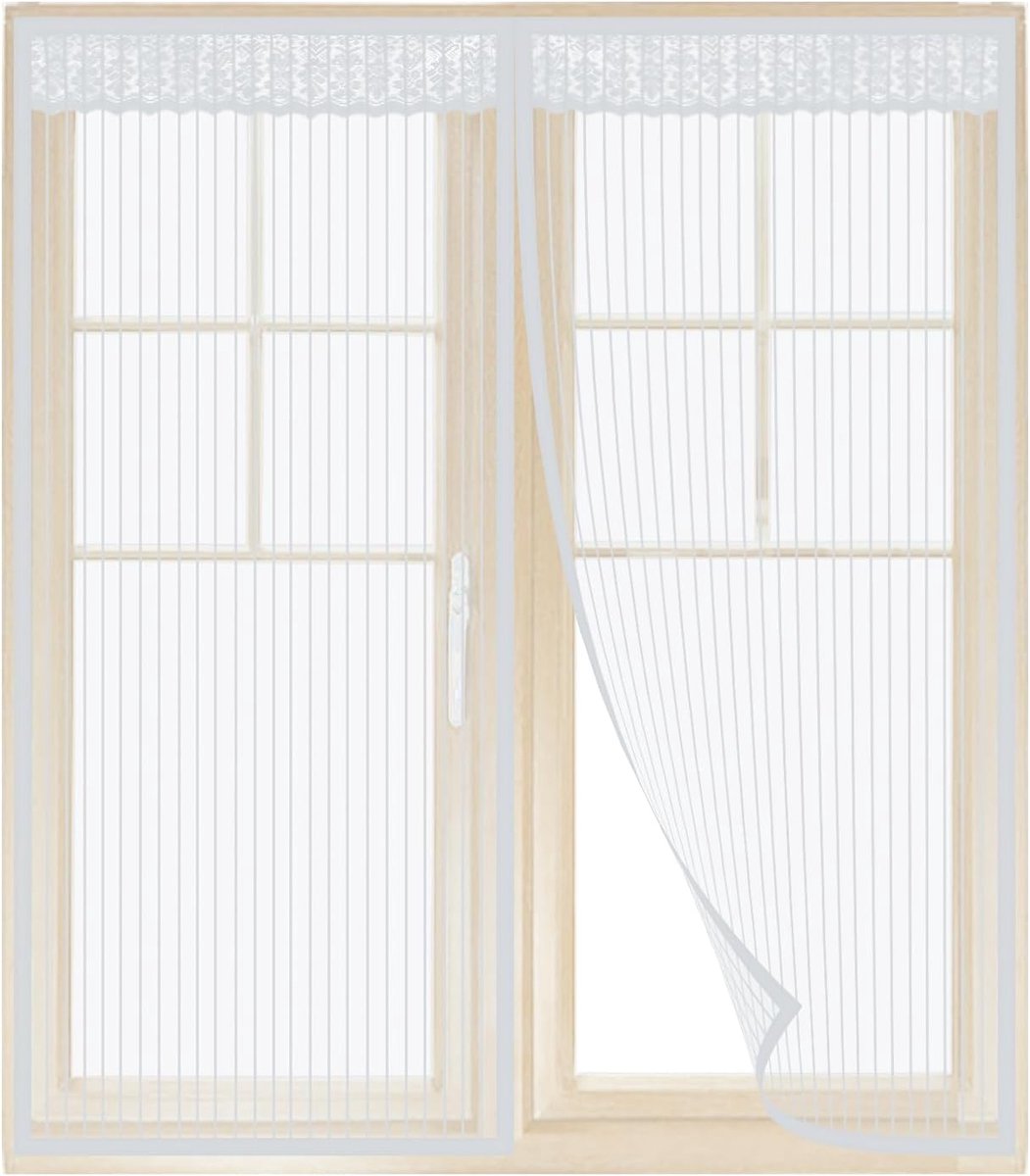 Vliegenraam voor ramen 130 x 150CM - Magnetisch - Volledig frame - Houd insecten buiten - ShopVlot