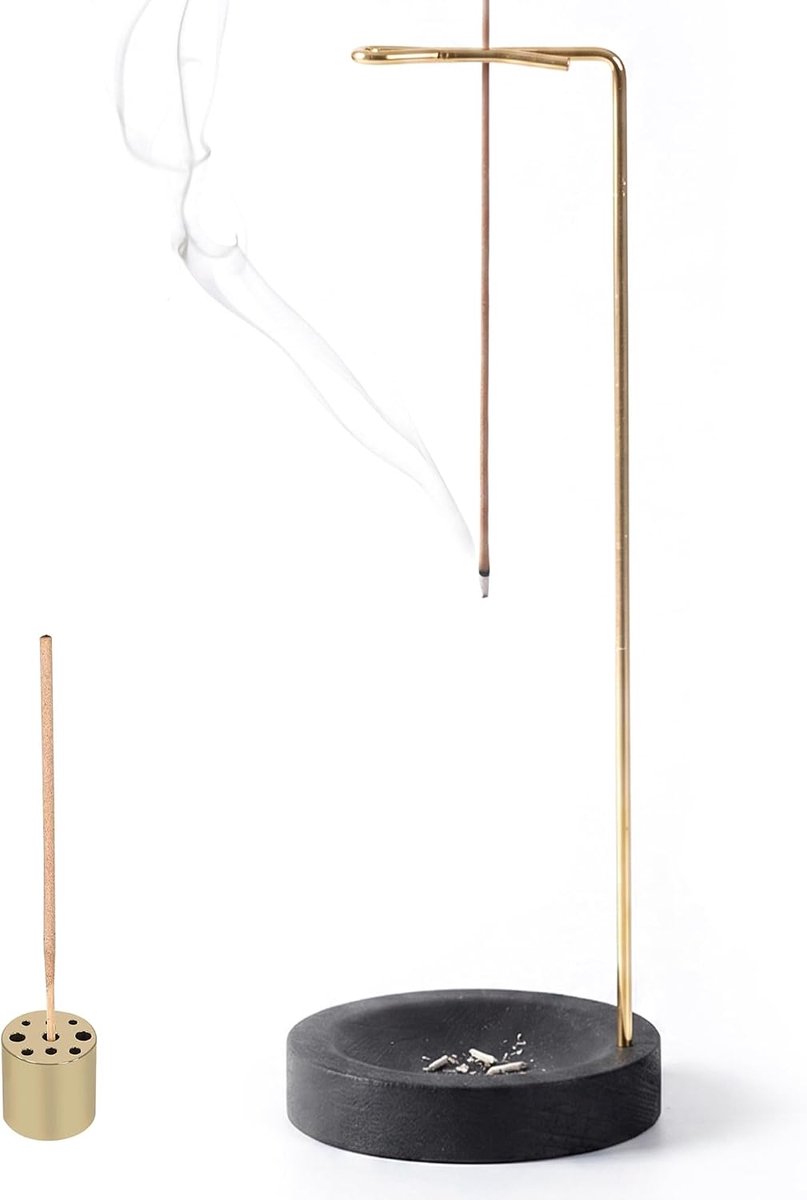 Wierookhouder 2-in-1 met 9 gaten - Houten wierookbrander - Minimalistisch ontwerp - Geschikt voor meditatiesessies - ShopVlot