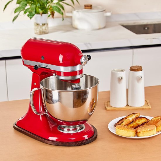 Mixer Slider Bamboe - Keukenmachine Mat - Keuken Organiseren - Makkelijk Verplaatsbaar - 4.5-5 Qt - Natuurlijk — afbeelding 5