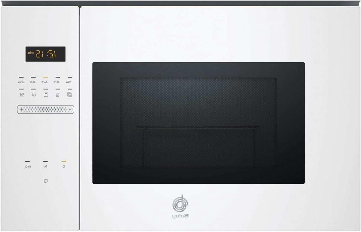 Magnetron met Grill - Oven combi - Snel Maaltijden Bereiden - Aqualisis Reiniging - 20 Liter - Wit Glas