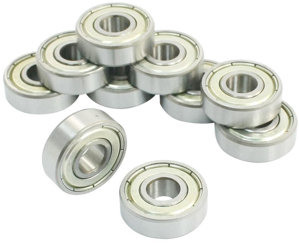 10 stuks 608ZZ 8x22x7mm metaal Double Shielded miniatuur groefkogellagers voor skateboard scooter inline skates