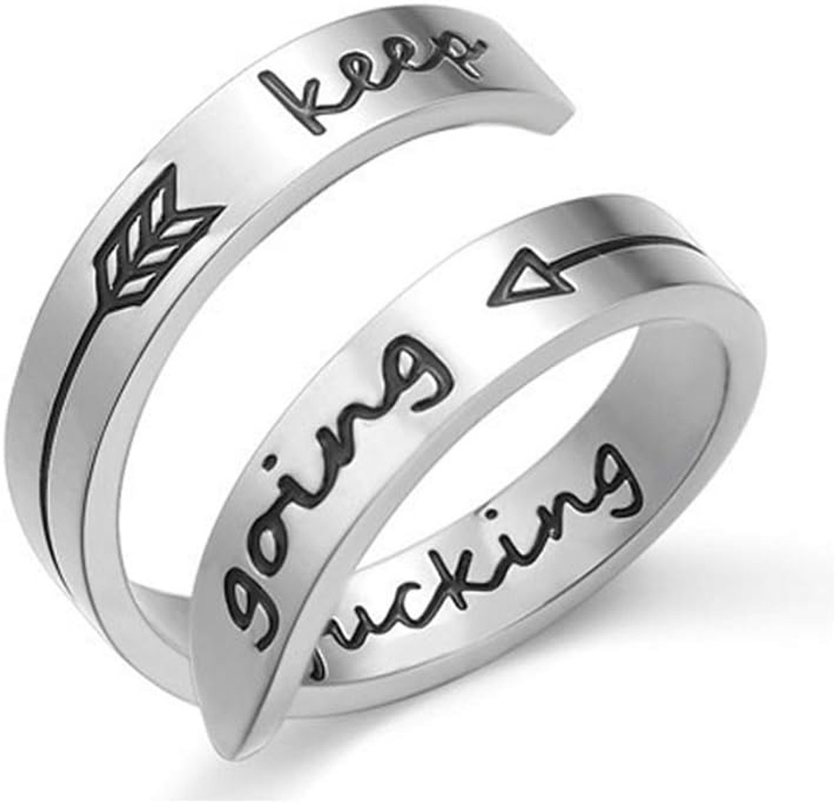 Ringen van roestvrij staal, verstelbare ringsieraden voor mannen en vrouwen