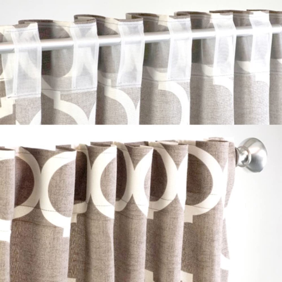 Gordijnband Curtain Header Tape Rod Loop, 10CM breed 12M lang