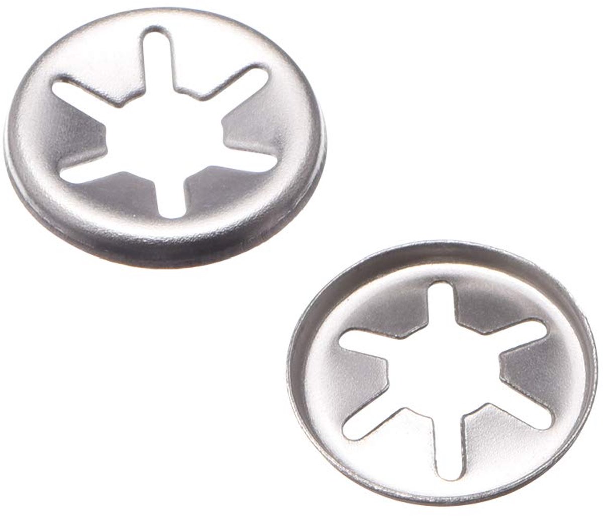 Sourcing map 50 verpakking Starlock sluitringen M10x20 interne tandclips bevestigingsset M6x15,Stainless Steel