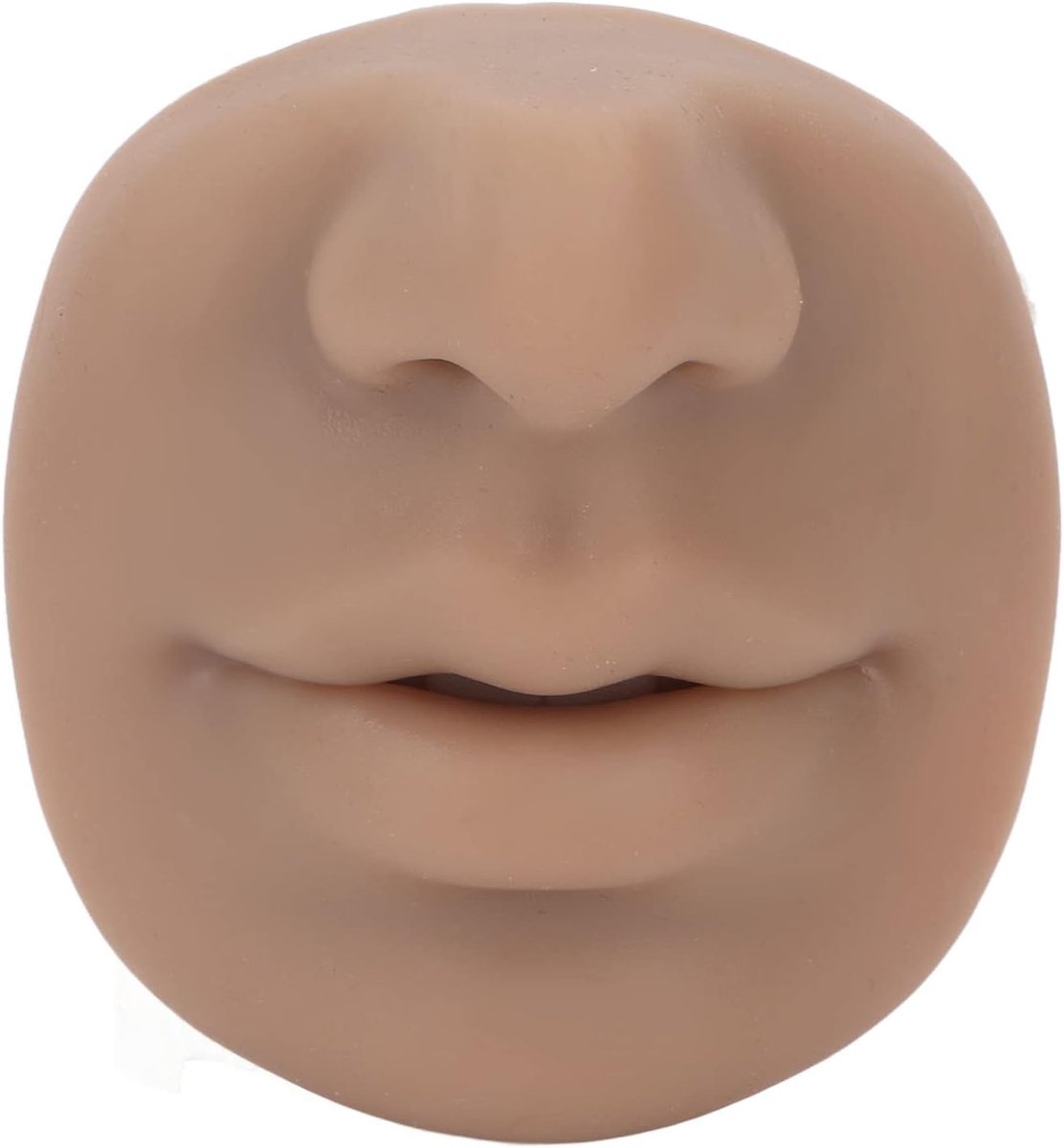 Piercingmodel, Flexibel Zacht Imitatie Neusmodel, Piercingmodel met Mond Herbruikbare Neusdisplays Voor Het Onderwijzen van Het Oefenen van Piercings, Hechtdraad,(Donkere huidskleur)
