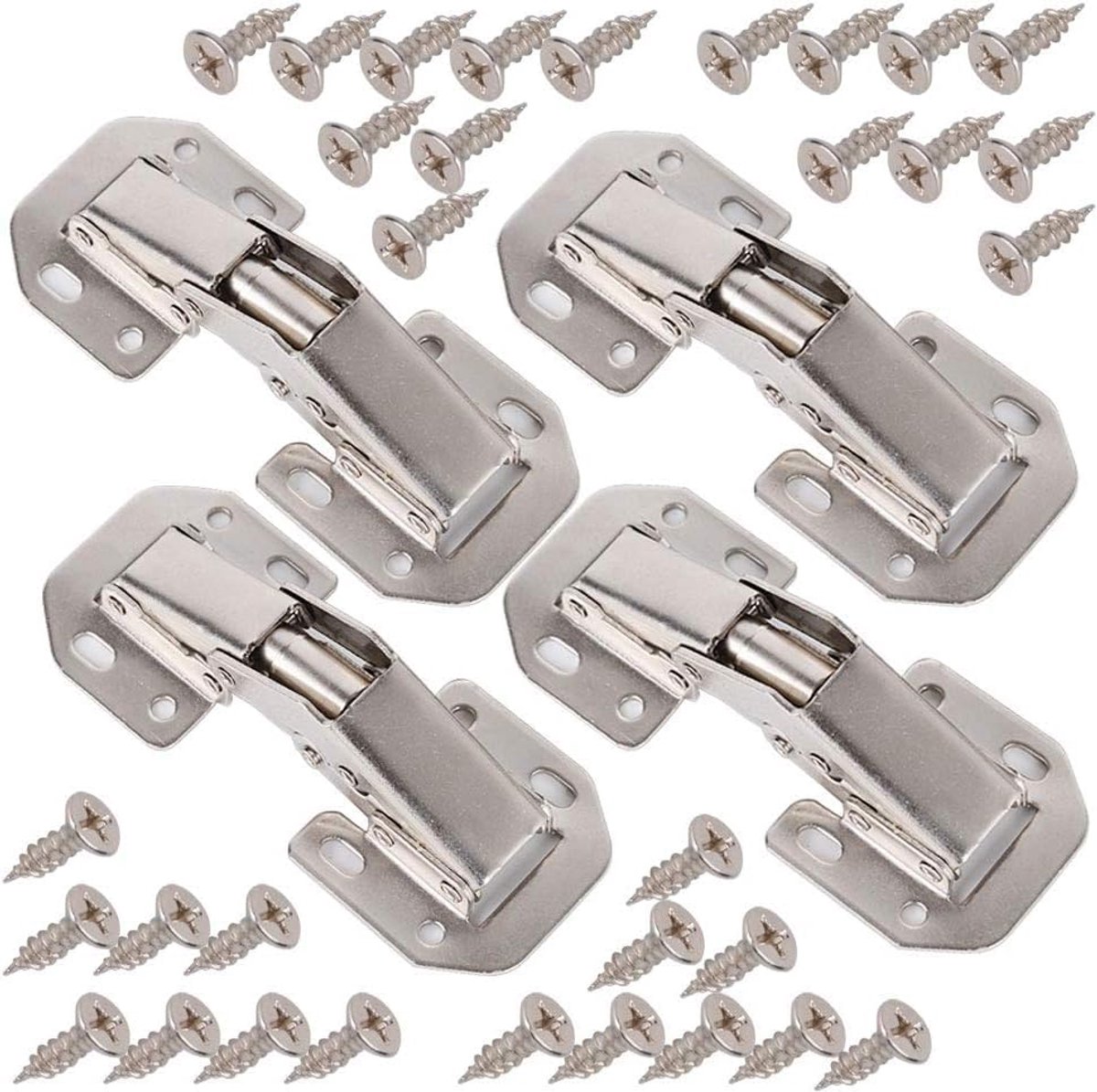 Scharnieren voor meubels, kastdeuren, keukenkastdeuren, schroefscharnieren voor meubels (104 x 44 mm)