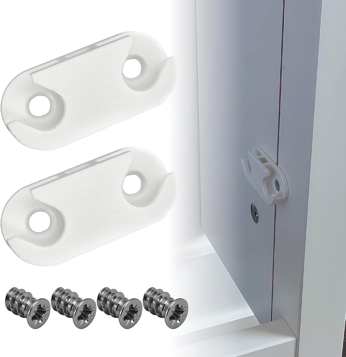 Scharnieren Houder voor IKEA HEMNES - Onderdelen 110364 voor IKEA HEMNES STÄLL Schoenenrek met installatieaccessoires, Eenvoudig aan te brengen voor kantelbeslag Schoenenrek (2 stuks, 4