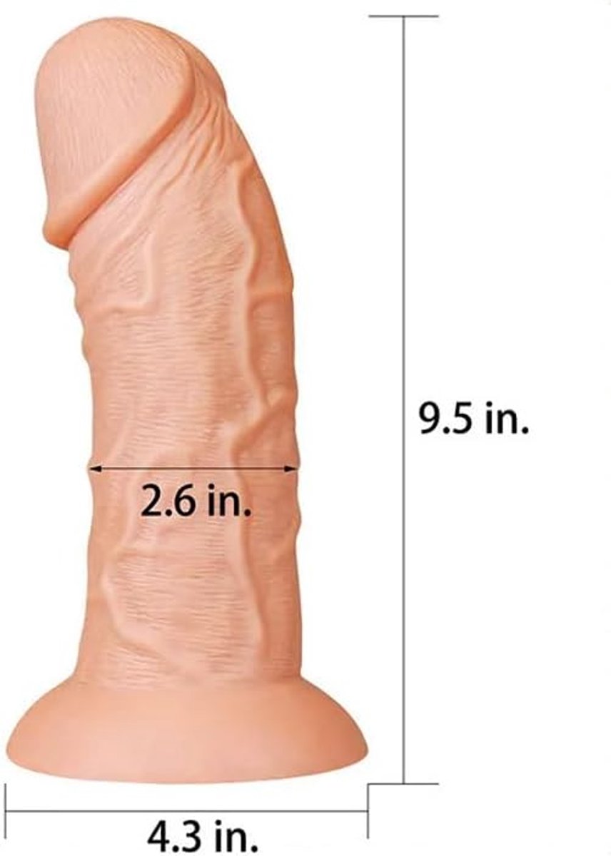 Dildo XL - realistische huidkleur - beige - voor intense sensatie - SnelShoppen