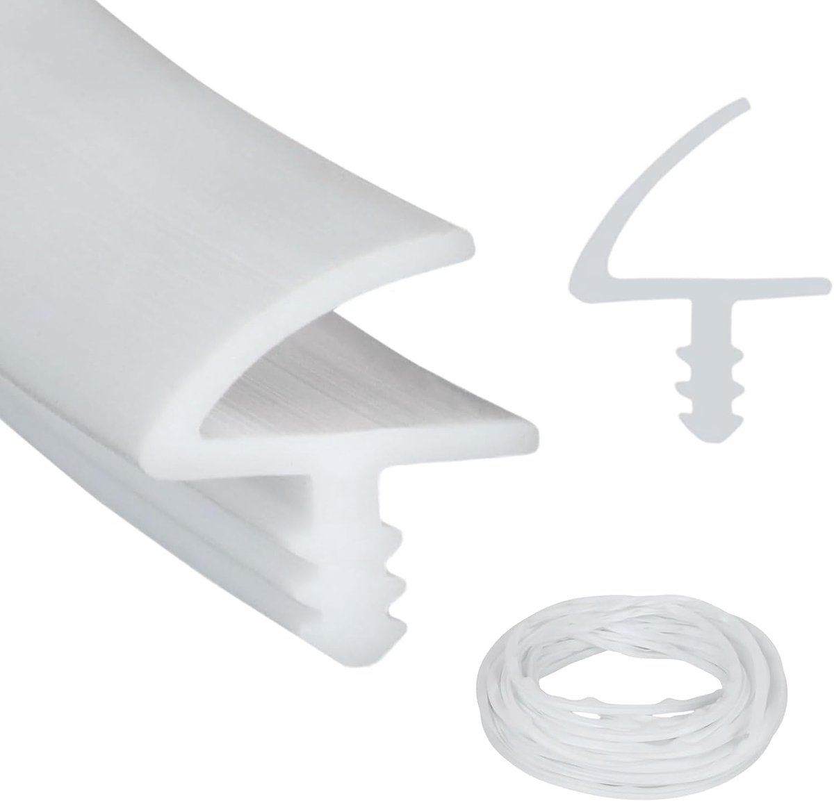 Rubberen afdichting en kozijnafdichting voor 3,3 mm groef en 11 mm sponning, binnendeurafdichting voor geluidsisolatie en botsingsvermijding, voor kamerdeur en huisdeur, TPE