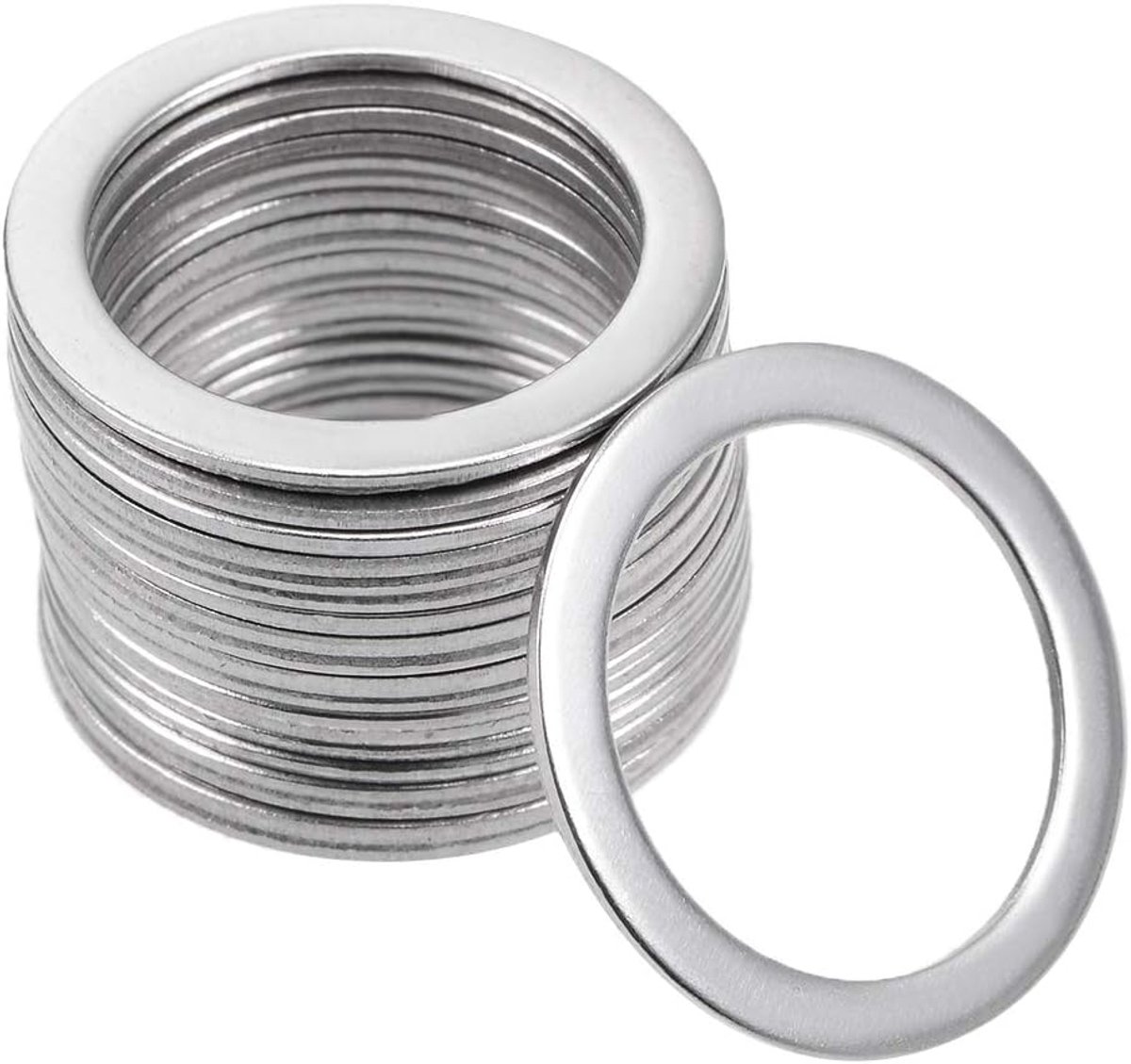 Map 100 stuks 4mm x 8mm x 0,8 mm sluitring plat roestvrij staal 304 voor bouten 15mmx20mmx0.8mm (20Pcs)