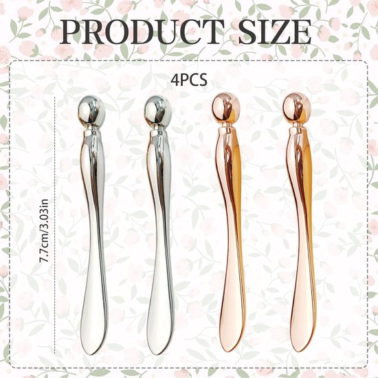 Spatels, cosmeticaspatel, roestvrij staal, cosmeticaspatel voor make-up en vochtin — afbeelding 3