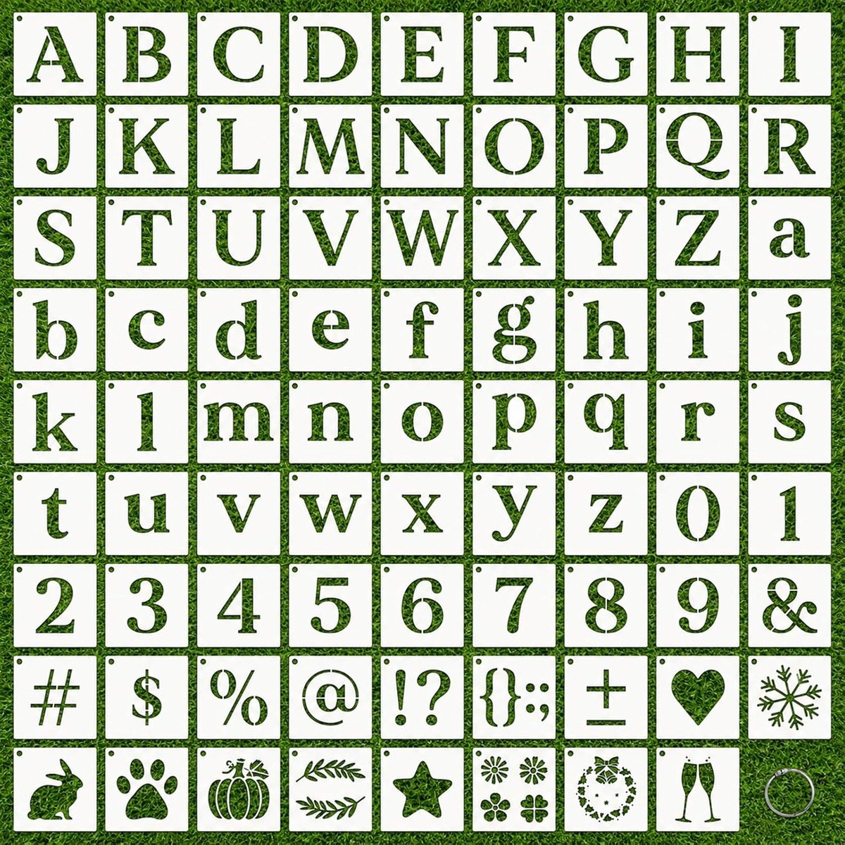Lettersjablonen 80 stuks - 7,6 cm - herbruikbaar - perfect voor doe-het-zelf projecten - SnelShoppen