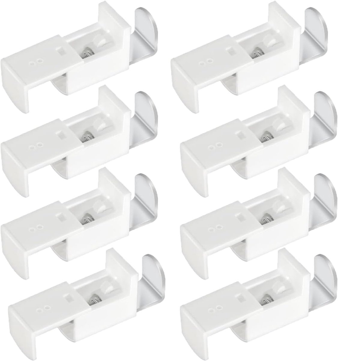 Clamp houders set van 8 - pleated en dubbele rolgordijnen - sterk en duurzaam - eenvoudig te bevestigen - SnelShoppen