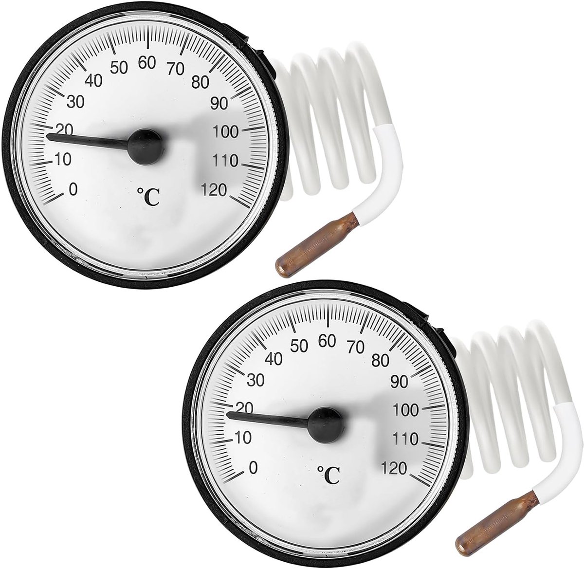 Capillaire Temperatuurmeter 0-120 °C - Thermometer met Sensor - Geschikt voor Gas, Vloeistof en Stoom - SnelShoppen