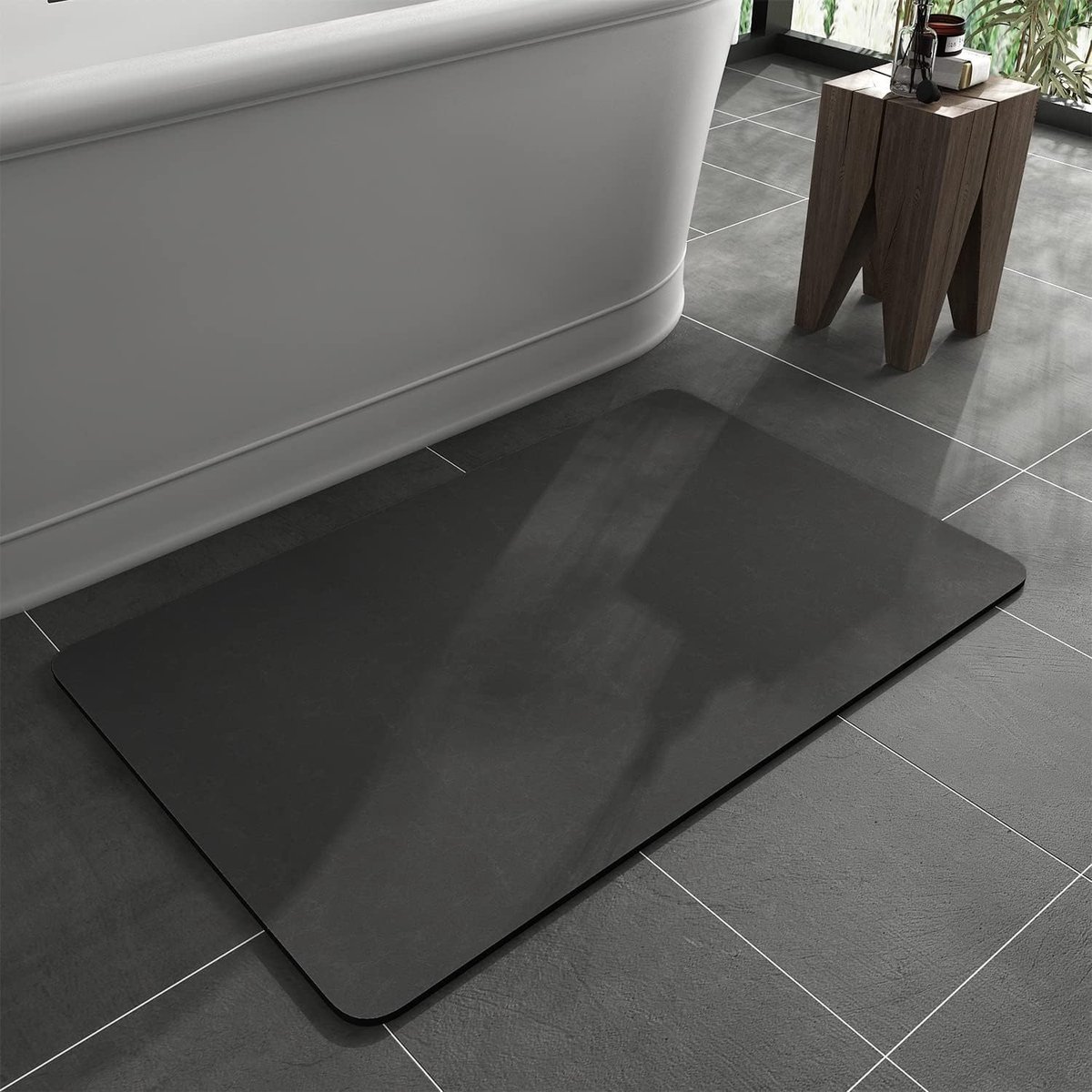 SnelShoppen - Super Absorberende Vloermat Donkergrijs 40 x 60 cm - Antislip, Duurzaam, Voor Binnen en Buiten, Perfect voor Deurmat, Keuken, Badkamer e