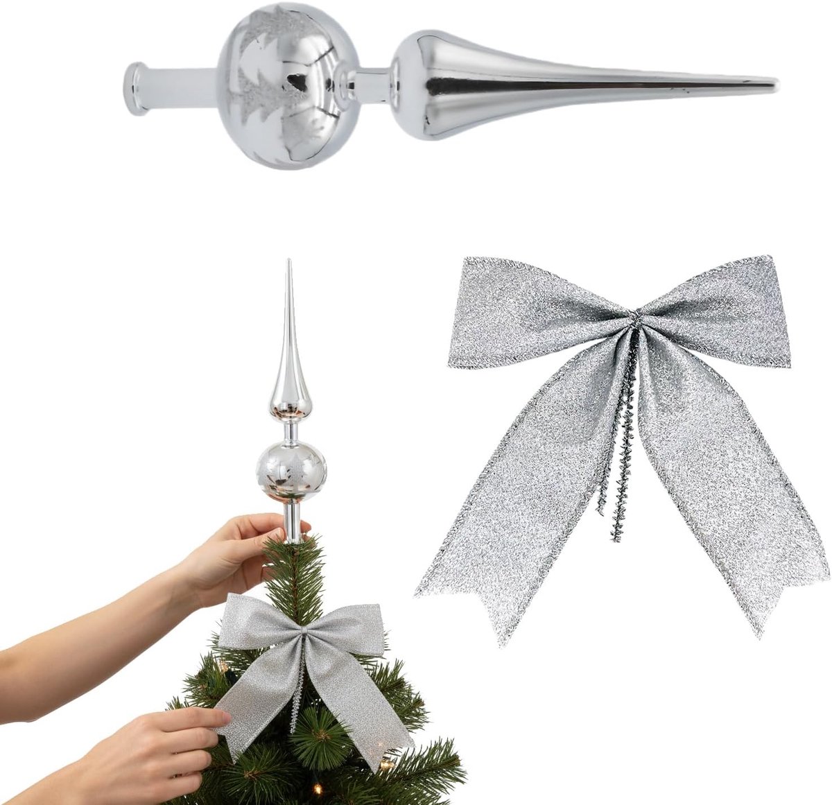 kerstboomdecoratie ster goud - 20cm - lichtgewicht plastic - voor binnen en buiten gebruik - SnelShoppen