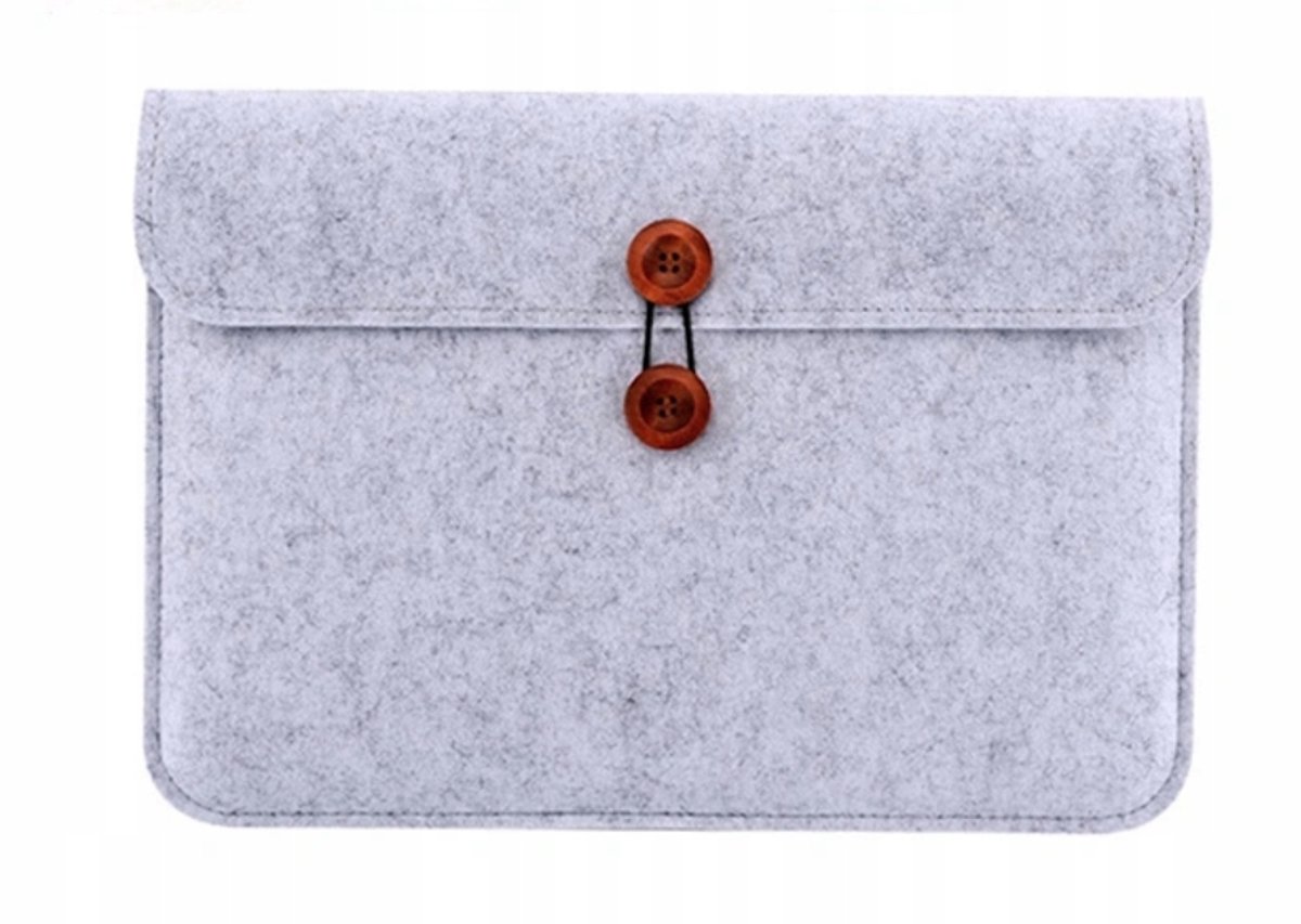 Merkloze 13" vilten laptoptas - grijze envelophoes