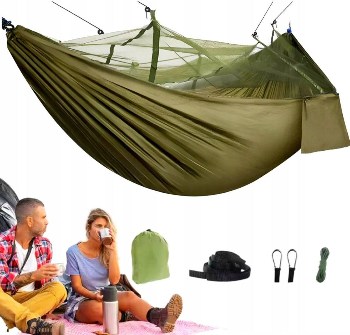 Merkloos Kampeerhangmat met Muskie tent - 260x140cm