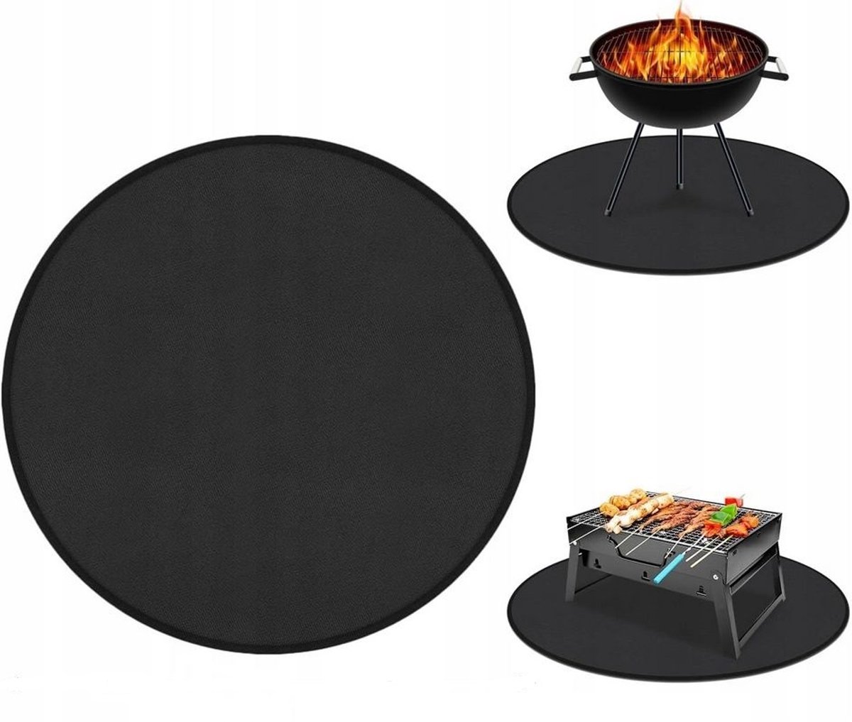 Beschermende Grillmat Rond 90 cm - Vloerbescherming voor BBQ