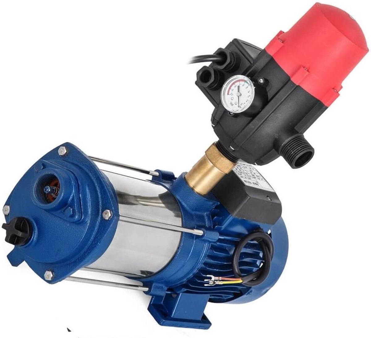 Boormachinepomp - Waterpomp Elektrisch - Water Verpompen - Roestvrij Staal Gietijzer - 4000 l/u - Blauw
