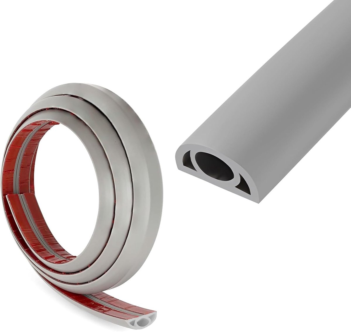 Kabelgoot zelfklevend 20mm x 10mm - Grijs - Voor kabelbescherming - Voorkom struikelen - SnelShoppen