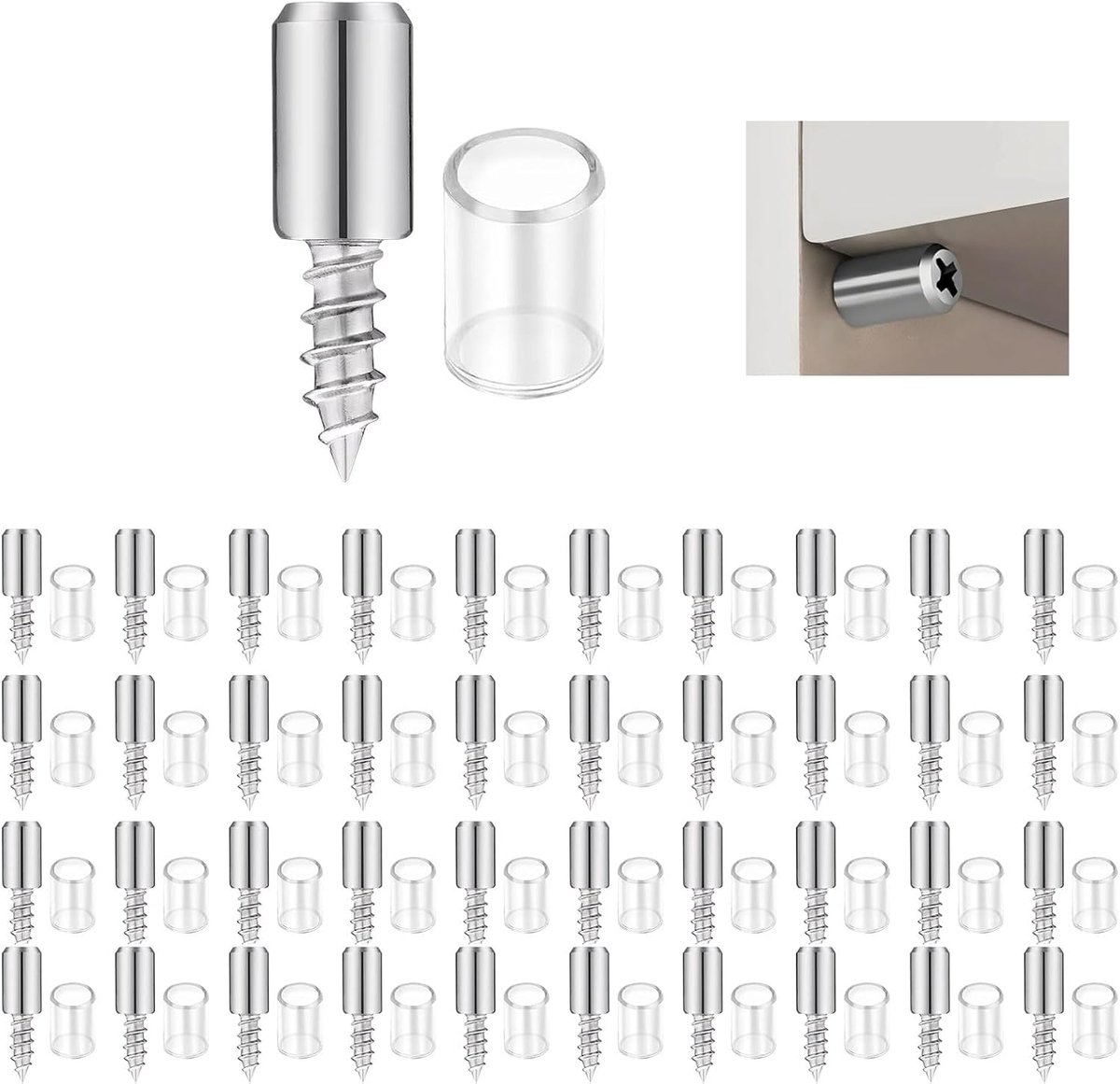 Planksteunen set van 40 - Rubberbescherming - Gemakkelijk te installeren - Ideaal voor meubels en kasten - SnelShoppen