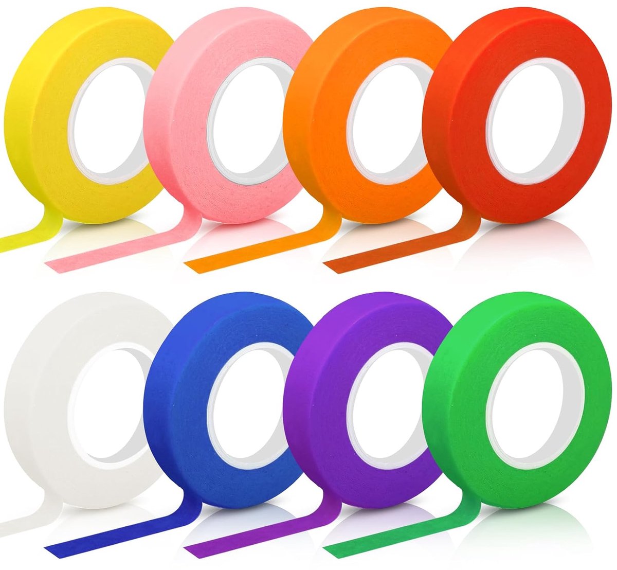 Maskingtape 15mm*20m - 8 Kleuren - Kleurige Decoratieve Tape - Ideaal voor Creatieve Kinderen - SnelShoppen