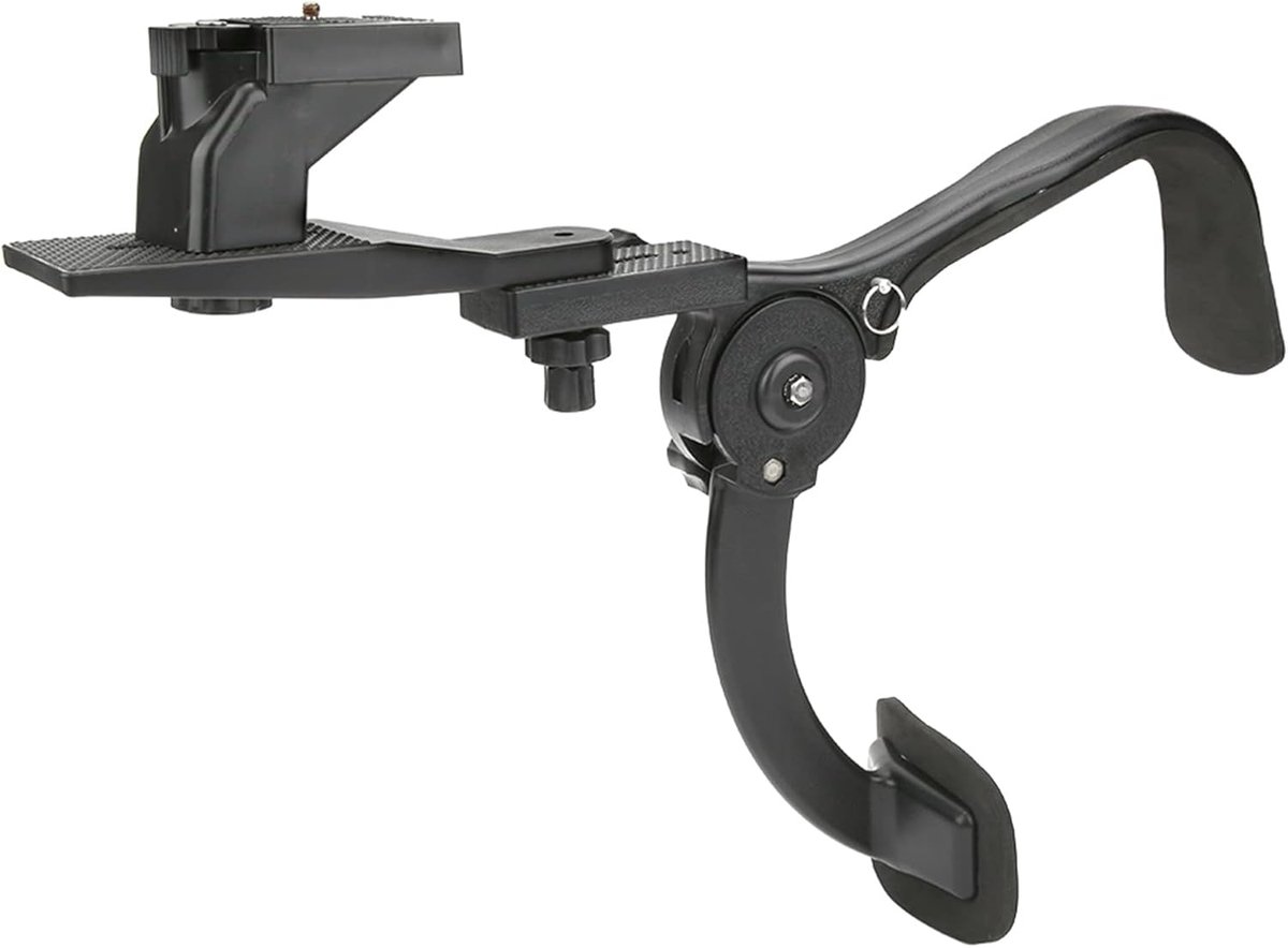 SnelShoppen - SR-500 Zwarte DSLR Camera Strap Schoudersteun Stabilizer Rig met Schokdempers voor Professioneel Video Opnemen