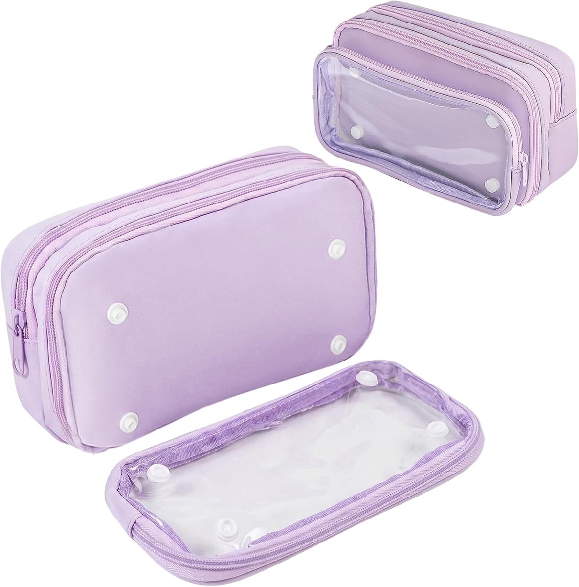 Pennenetui grote capaciteit - 3 compartimenten - Oxford-weefsel - Perfecte organizer voor schrijfwaren - ShopVlot
