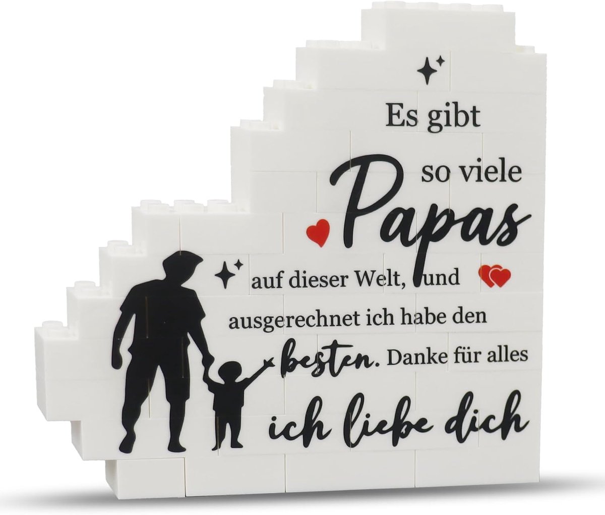 Hartvormige plaquetdecoratie - emotionele boodschap - cadeau voor papa - perfect voor Vaderdag - ShopVlot
