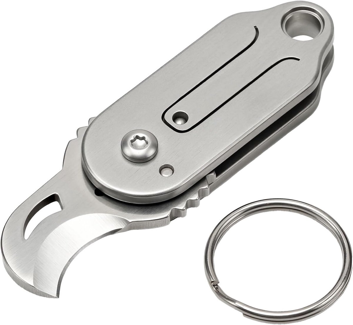 Mini Multi Tool Pocket Opener - Compact 7Cr RVS - Curved Design - Perfect voor verpakkingen openen - ShopVlot