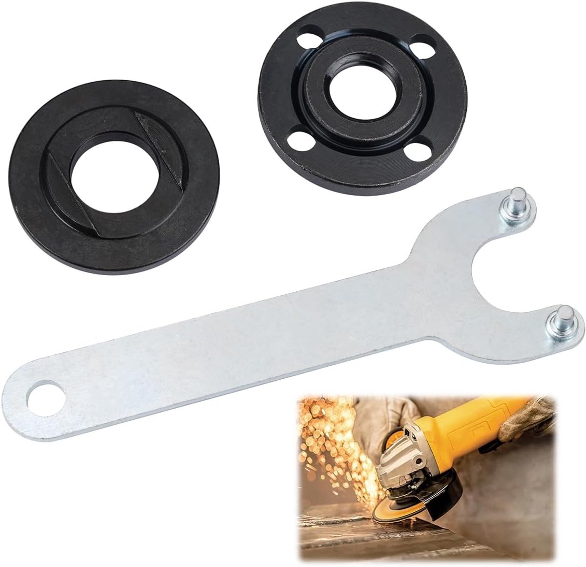 Hoekslijper Wrench Set 3 Stuks - Verstelbaar - Slijper Bevestigingen - Duurzaam en Betrouwbaar - ShopVlot