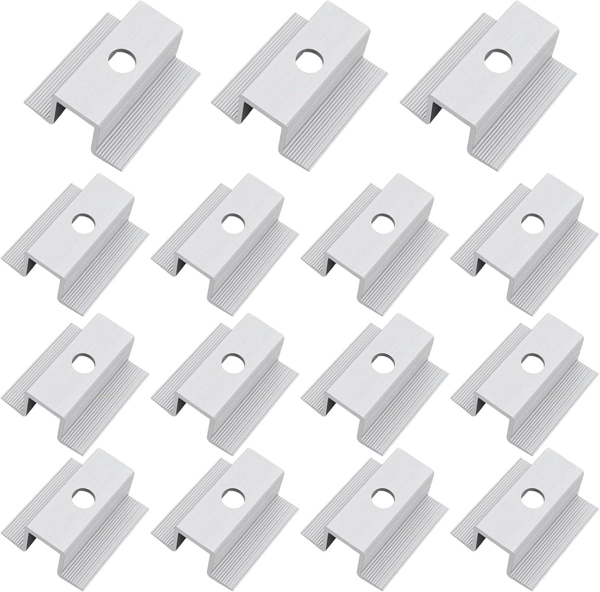 Zonnepaneel bevestigingsklem 15 stuks - Aluminium - Corrosiebestendig - Voor montage van zonnepanelen - ShopVlot