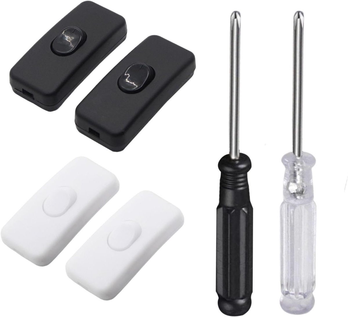 Online switches 4 stuks - mini schroevendraaiers - dimmers voor lampen - eenvoudig te installeren - ShopVlot
