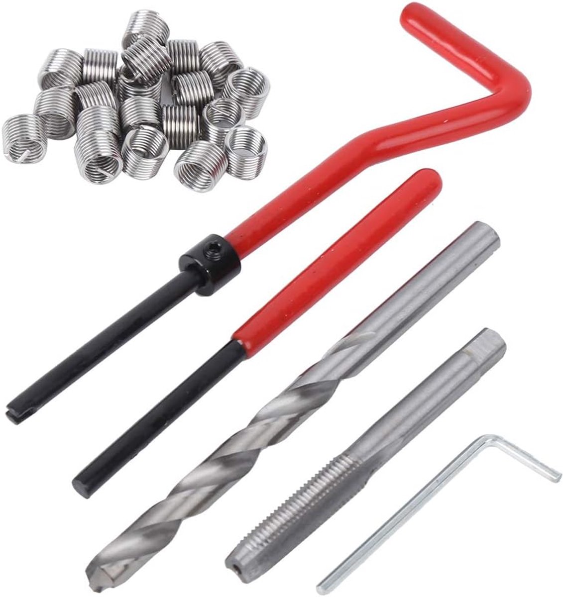 Metaaldraad reparatieset 25pcs M7 - handige gereedschapset - met transparante opbergdoos - efficiënt threads repareren - ShopVlot