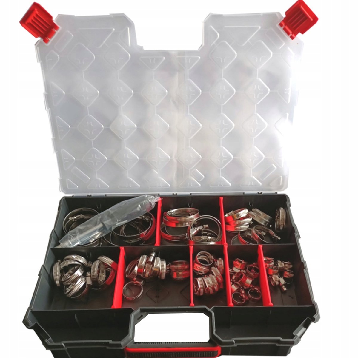 Roestvrijstalen Slangklemmen Set 9mm met Organizer en Schroevendraaier