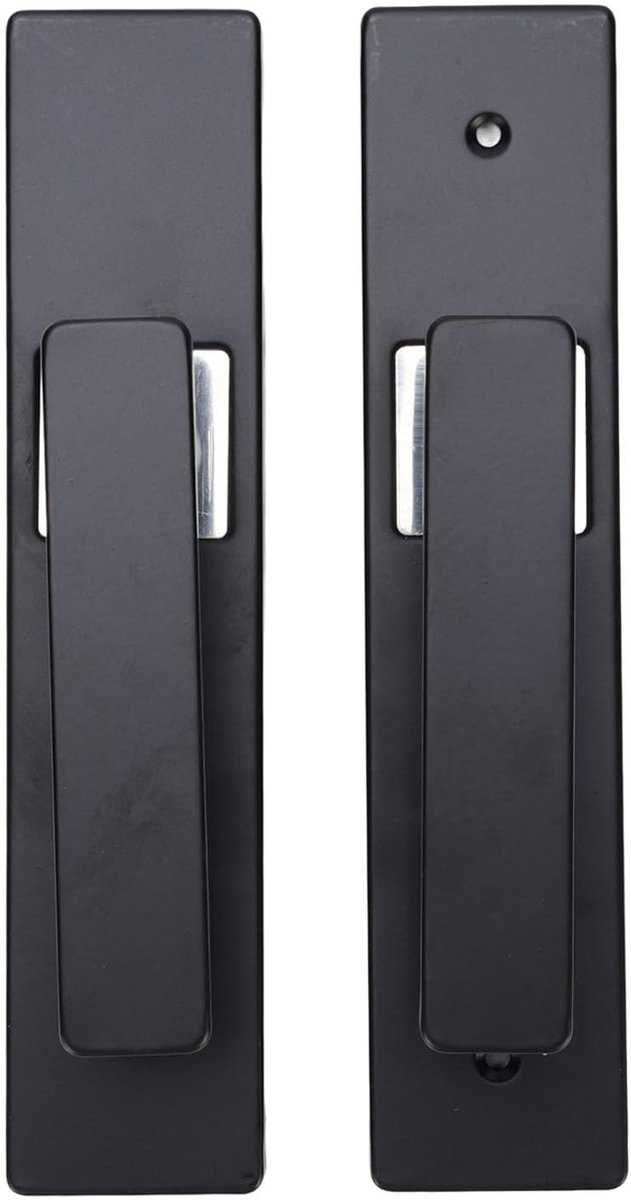 Deurhendel met sleutel - matte zwarte lock - versterkte plaat - soepel en stil gebruik - ShopVlot