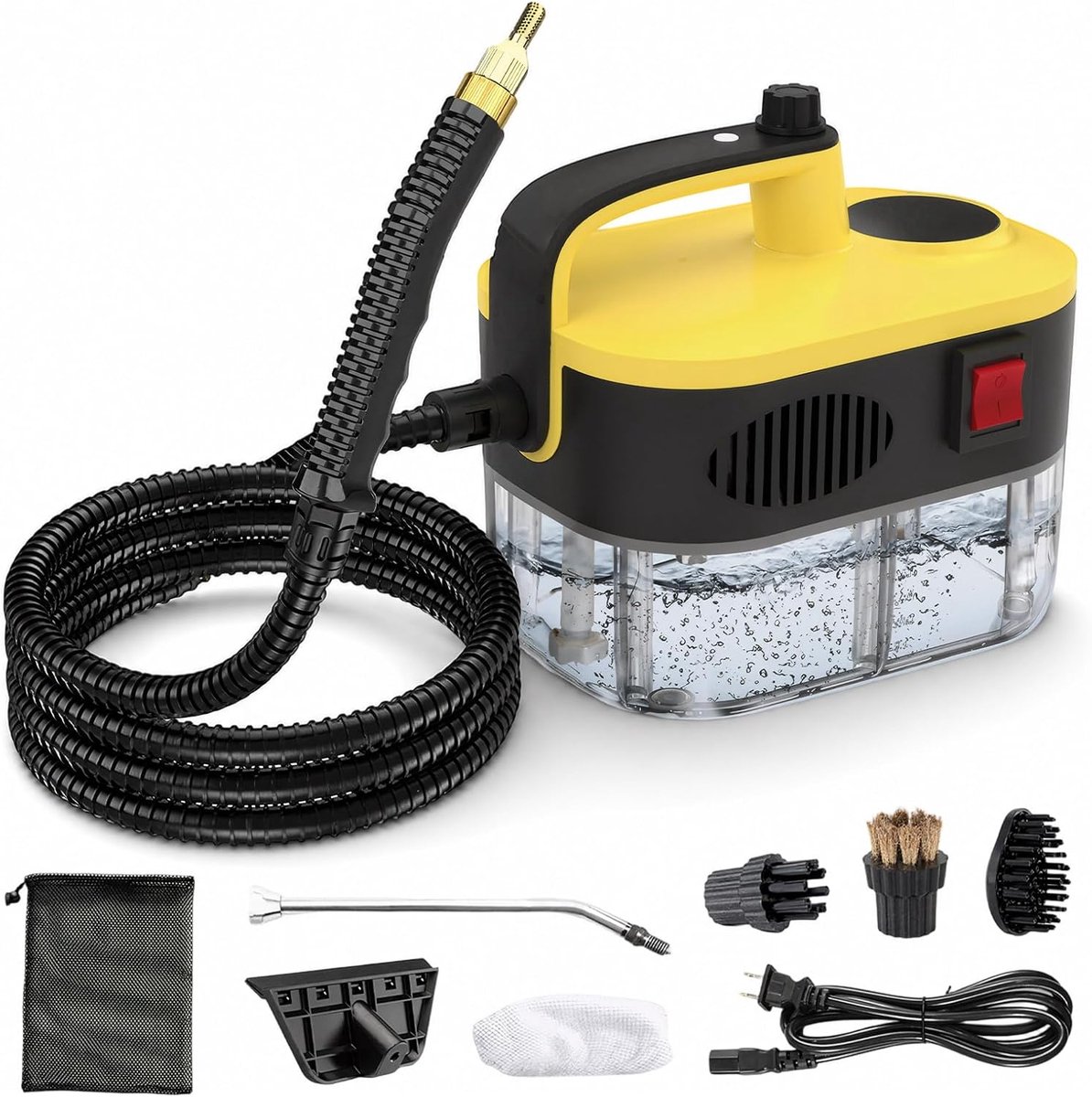 Stoomreiniger hogedrukreiniger 6 standen - 10 seconden opwarmtijd - 1200 ml zichtbare tank - ideaal voor huishouden - ShopVlot
