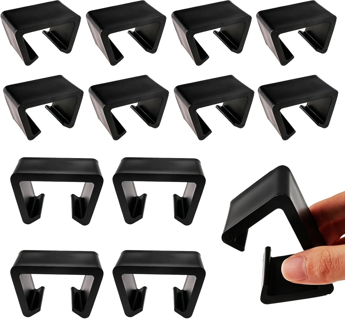Rattan meubels clips 12 stuks - kunststof - weerbestendig - voor het verbinden van tuinmeubels - ShopVlot