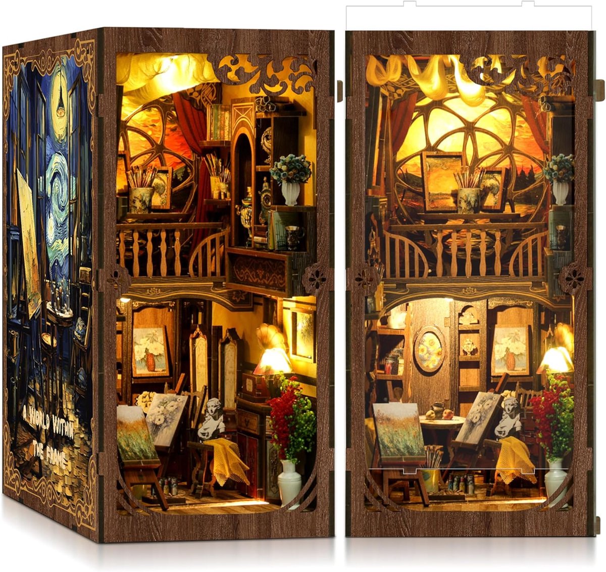 Book Nook Kit DIY Miniatuur Huis - Volwassenen Craft Kit met LED Licht - Unieke decoratie voor boekenplank - ShopVlot