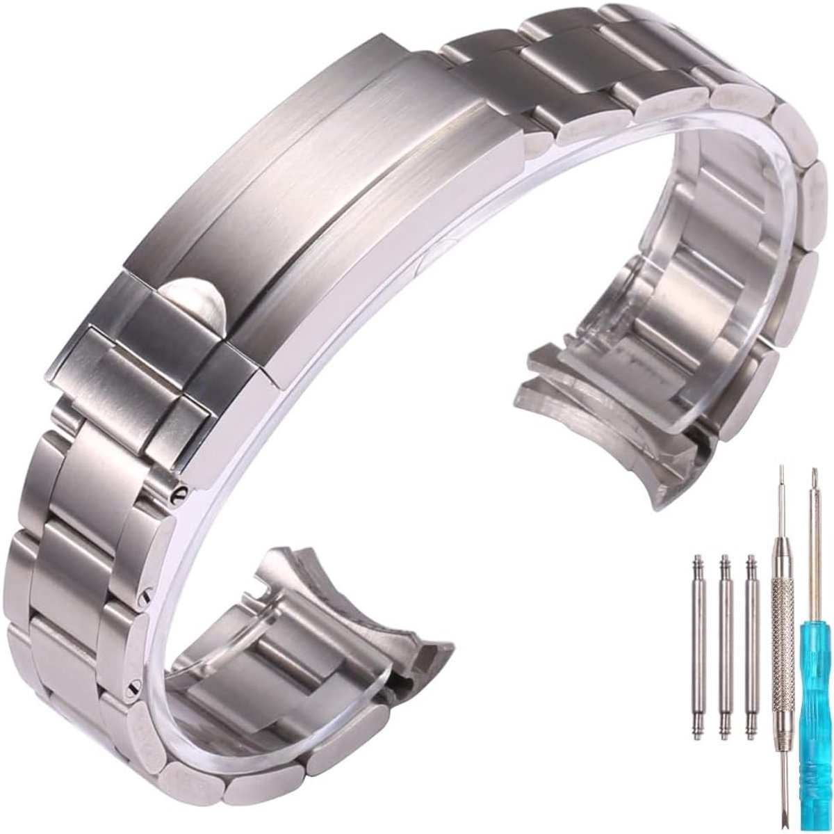Horlogeband 20mm - Roestvrij staal - Vervangingsarmband met klapsluiting - Perfect voor GMT Master - ShopVlot