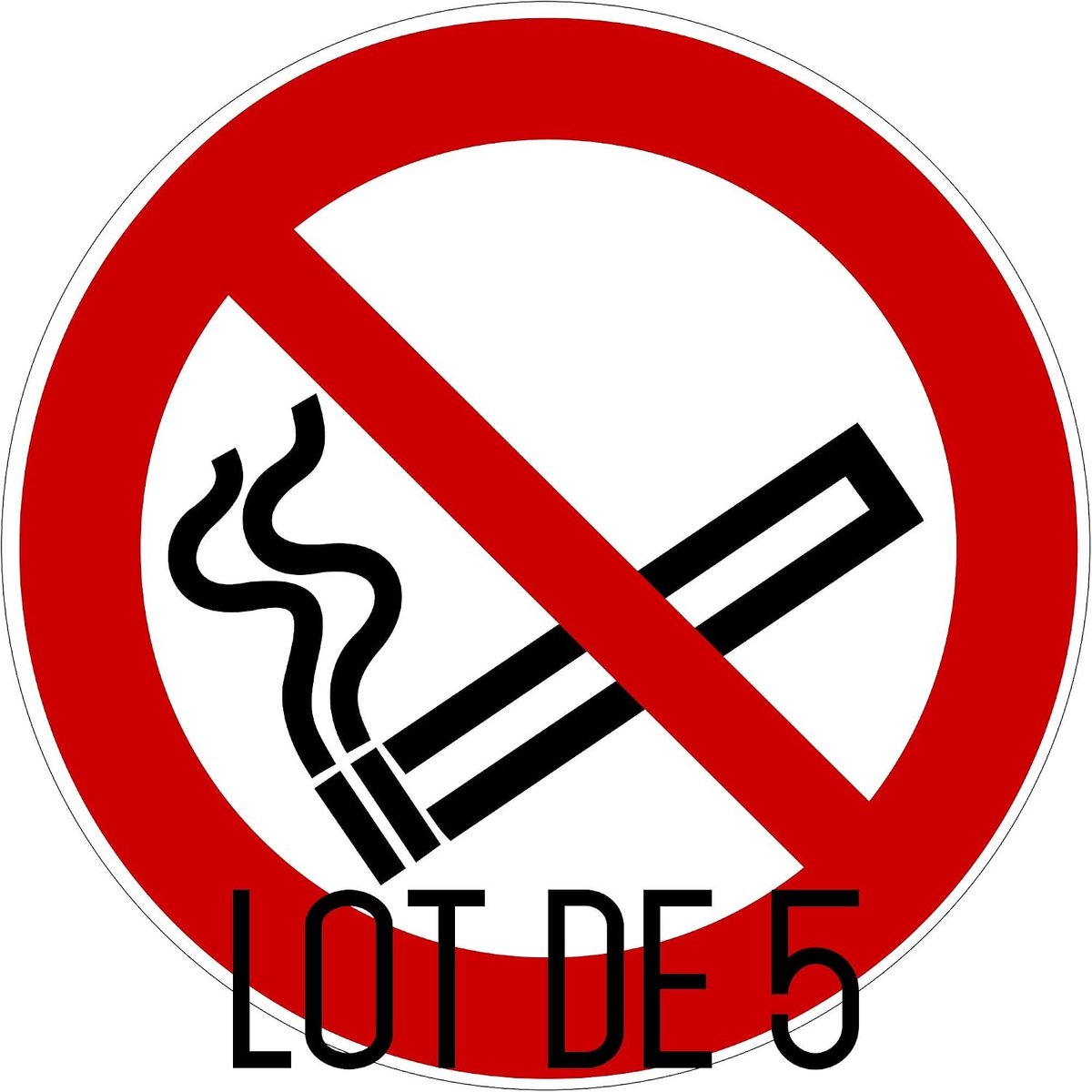Vinyl sticker non smoking - diameter 200 mm - weerbestendig - duidelijk signaal - ShopVlot
