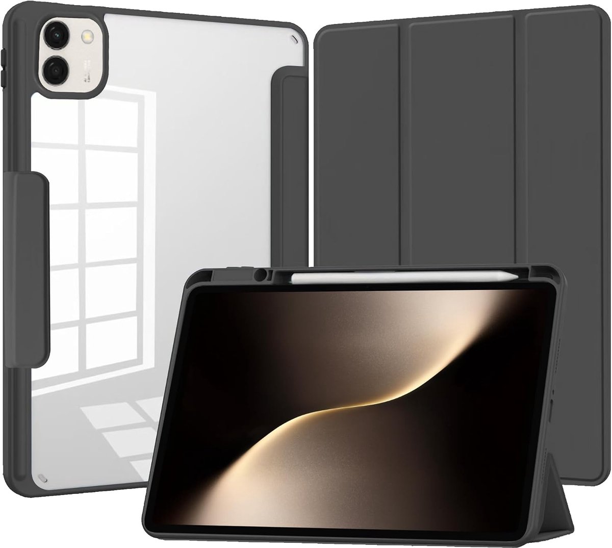 Hoes voor Honor Magic Pad 3 13.3 Inch - Shockproof - Transparante achterkant - Vouwstand met slaapfunctie - ShopVlot