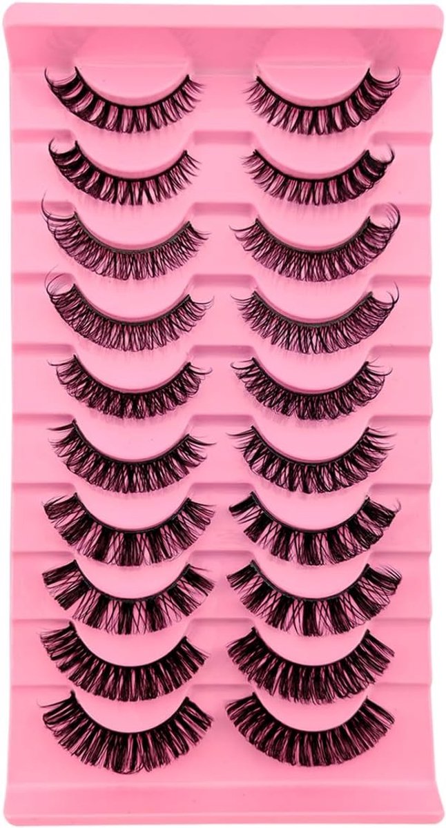 Valse Wimpers 10 Paar 15mm - Fluffy Cat Eye - D Curly - Natuurlijke uitstraling - ShopVlot