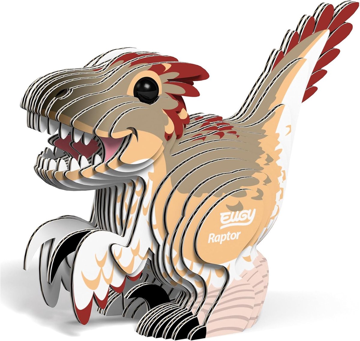 3D Bastelset Raptor - Creatief modelbouw - Papieren constructie - Leerzaam knutselplezier - ShopVlot