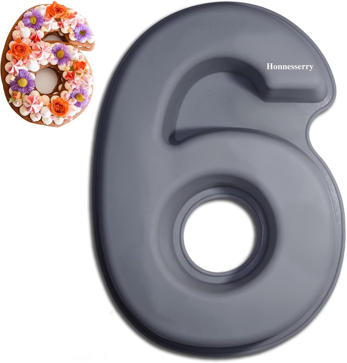 Cijfer Taart Mallen Silicone Figuren - Set Van 6 Verjaardagstaart Mallen - ShopVlot