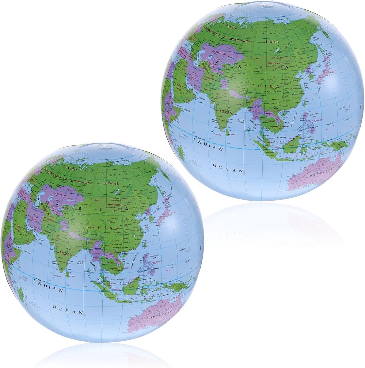 Opblaasbare waterbal 16 inch - Aarde globus - Wereldbol voor tuin en strand - Leerzaam voor wetenschap en geografie - ShopVlot